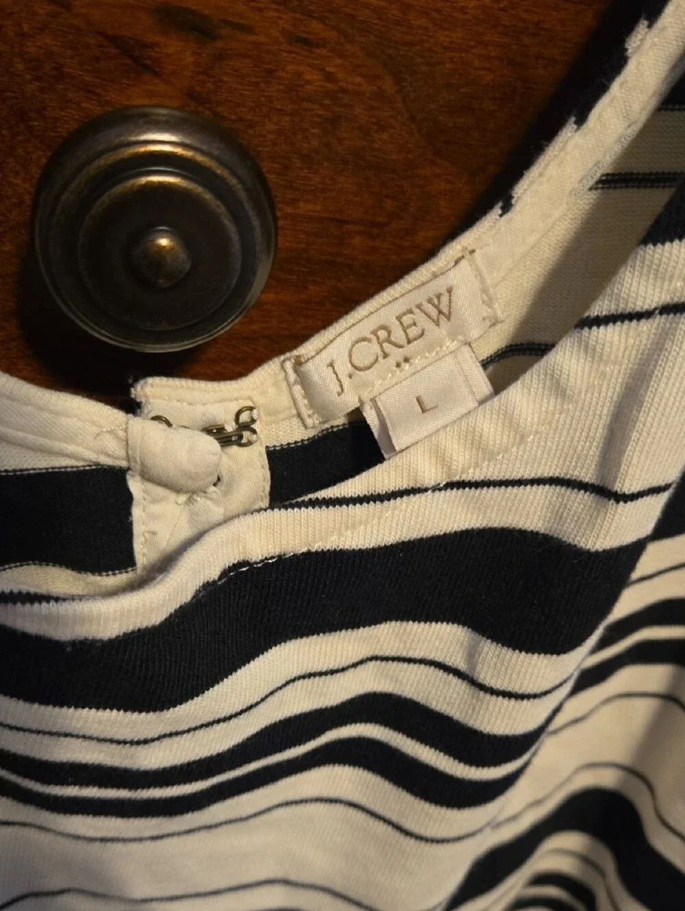 J Crew Striped Tank Sundress - Black & Cream